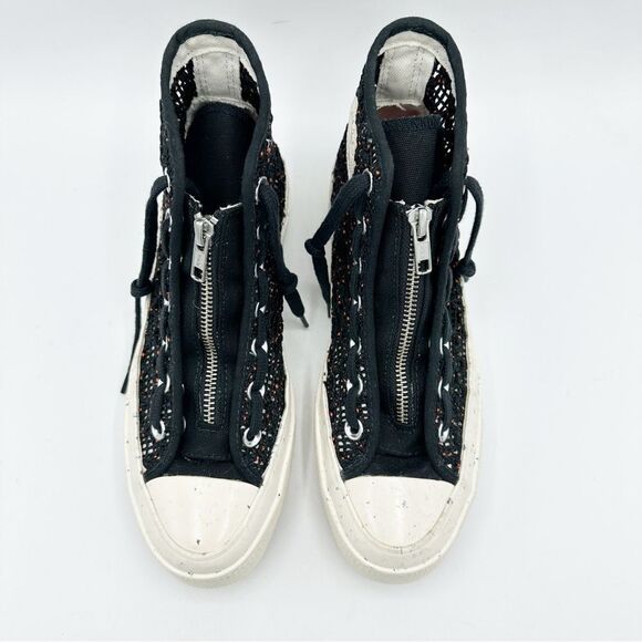 Converse Chuck Taylor All Star 70 Hi Speckled Black Crochet Womens Sample Sz 5 - Picture 8 of 15